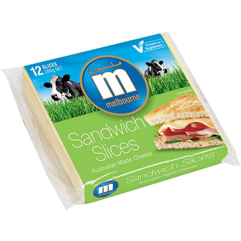 Slice Cheese Melbourne Slices 200 gm-Australia