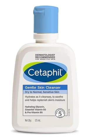 Cetaphil Gentle Skin Cleanser for Dry to Normal, Sensitive Skin (125ml Bottle)